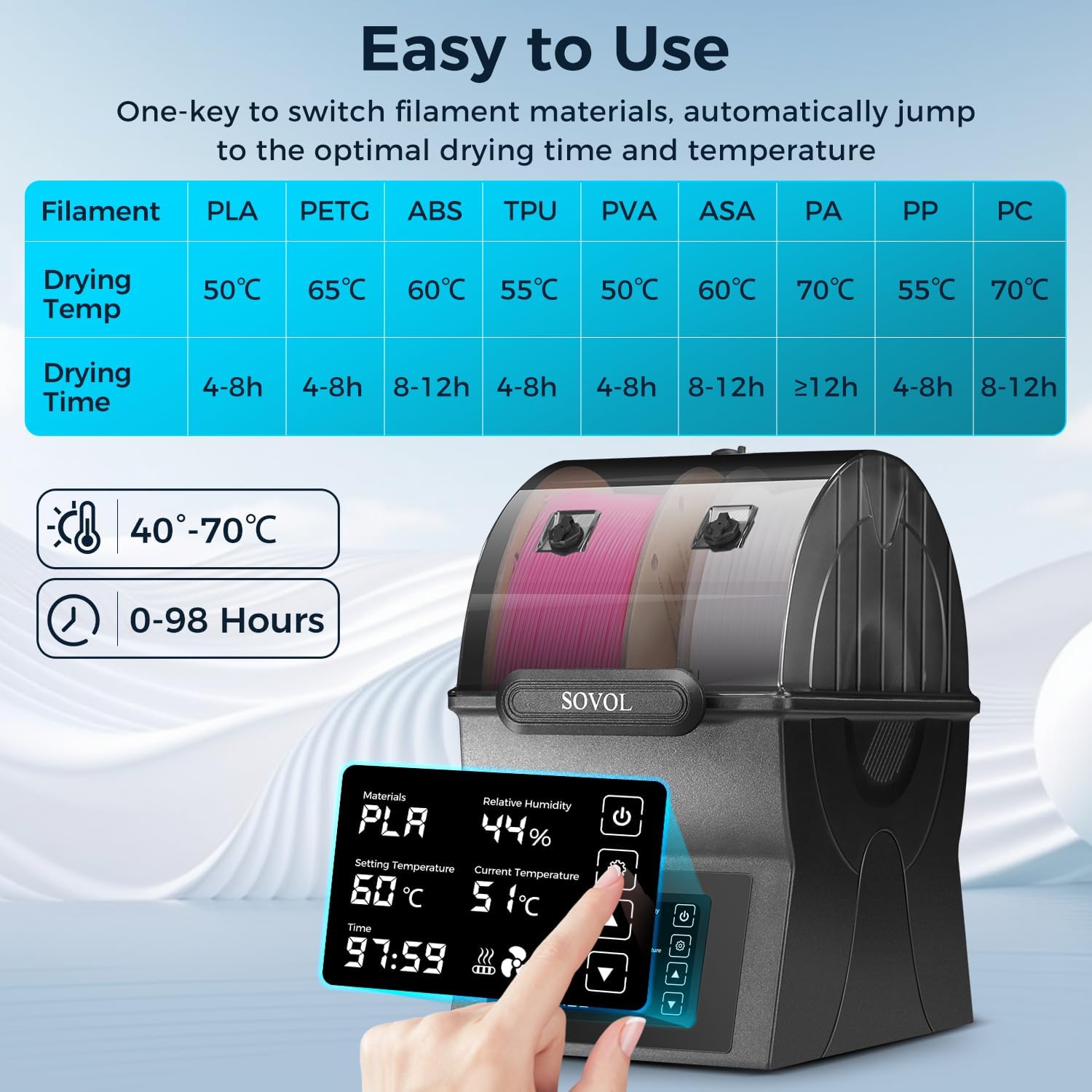 Sovol – sèche-filament SH02, b - Printer Stand avis et prix